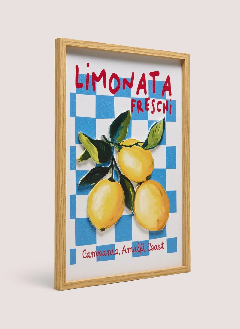 ماتلان Amalfi Coast Lemon Wall Art Blue